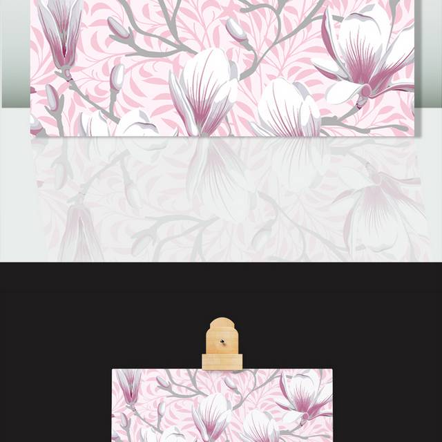 粉色花卉印花图案