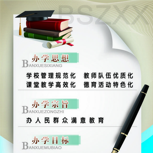 学校办学思想图片