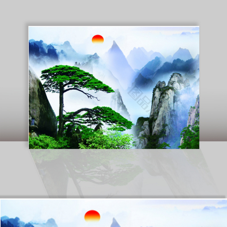 中国名絵／金絵／迎客松￼ 中国名絵／金絵／迎客松￼