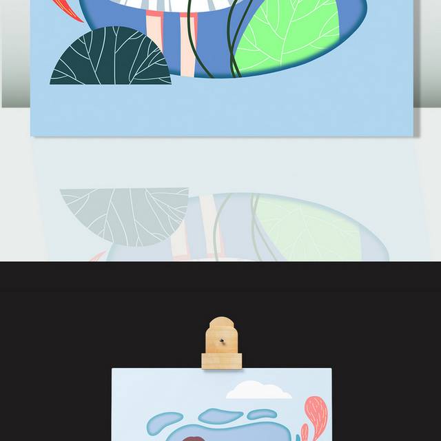手绘卡通女孩春分节气插画