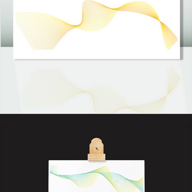 多彩科技感线条渐变元素透明线条元素