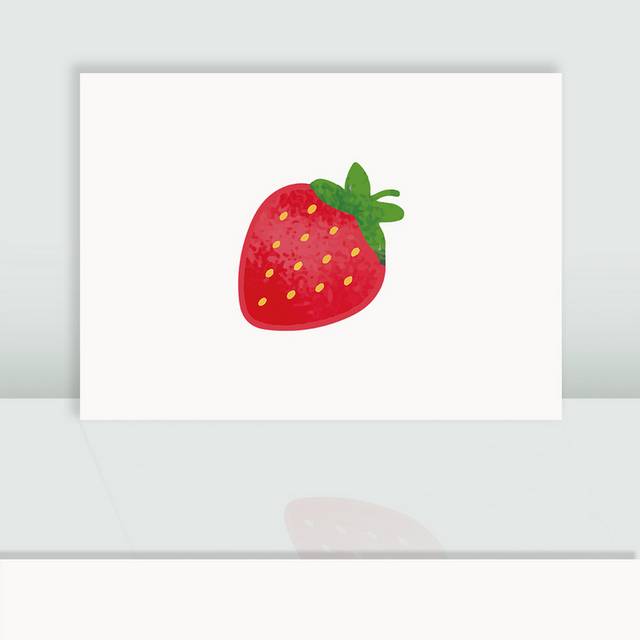 矢量卡通草莓