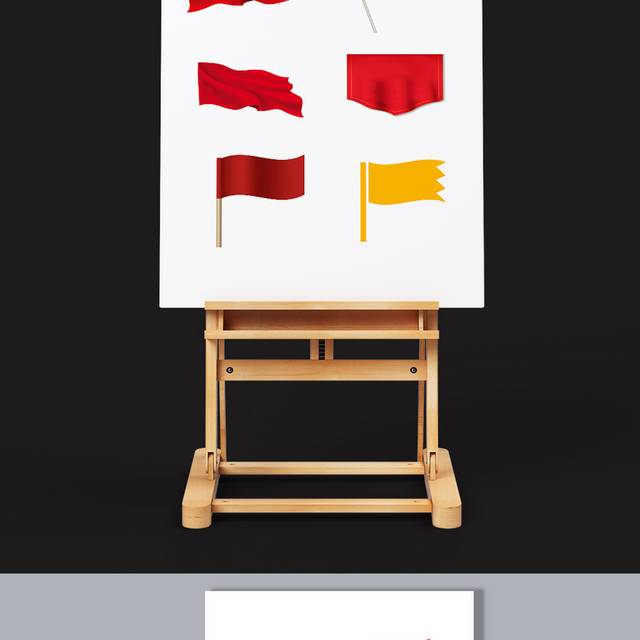 红旗旗帜图片元素