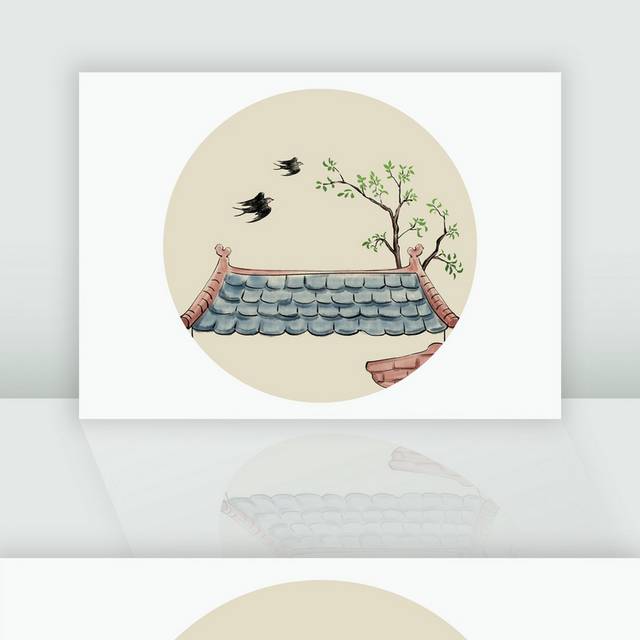 中国风春季燕子插画