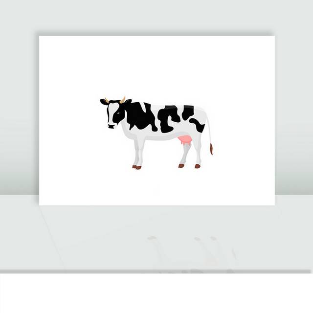 黑白花纹奶牛
