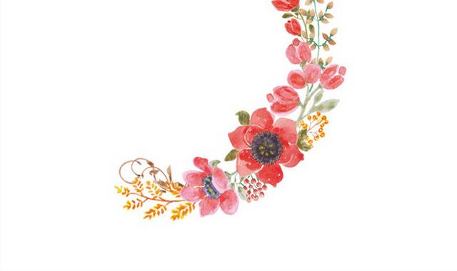 粉色红色花朵卡通装饰元素设计