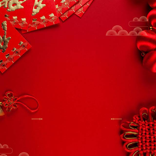 中式红色背景