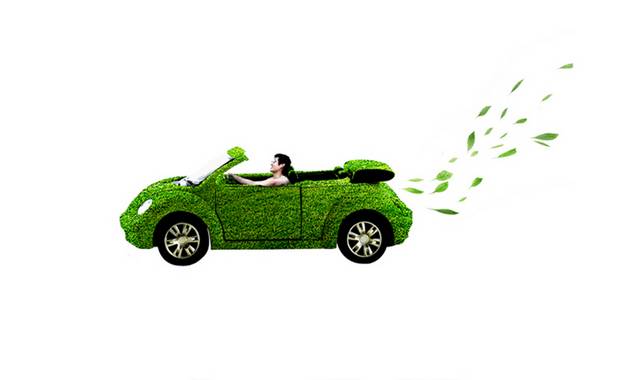 绿色出行绿色汽车图片