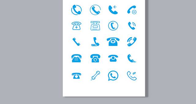 电子商务矢量图标icon电话来电语音各类