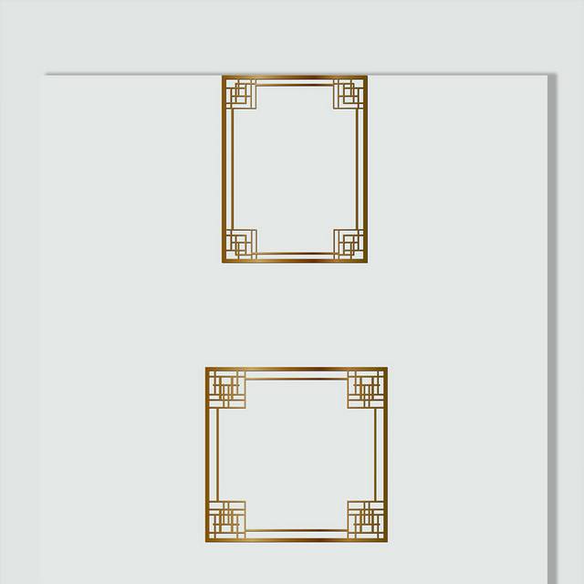 矢量金色边框方框图片