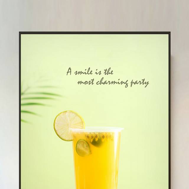 橙汁饮品店餐厅装饰画