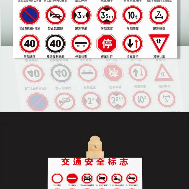 矢量交通安全标志