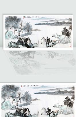 山水水墨画工笔画_图品汇