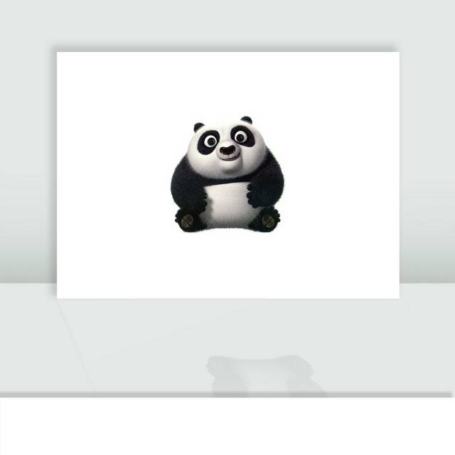 可爱卡通大熊猫素材