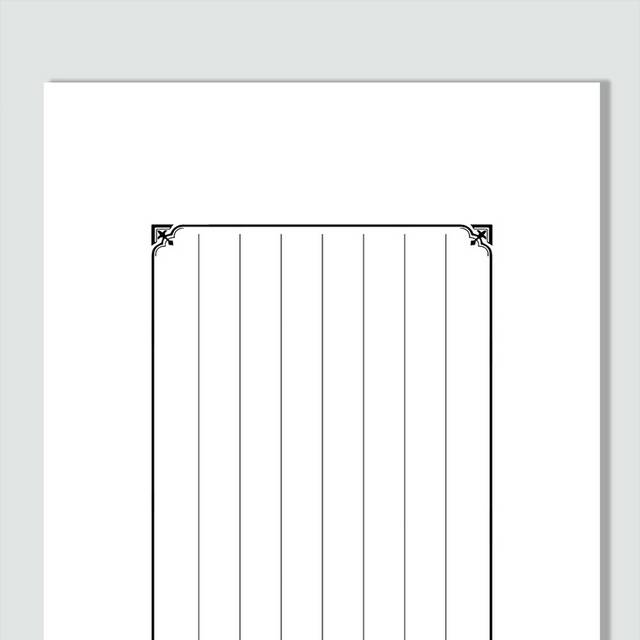 简约黑白竖版信纸模板