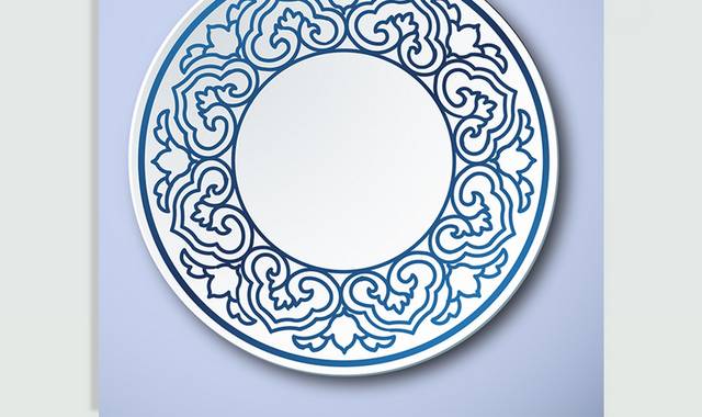 中式复古花纹盘子