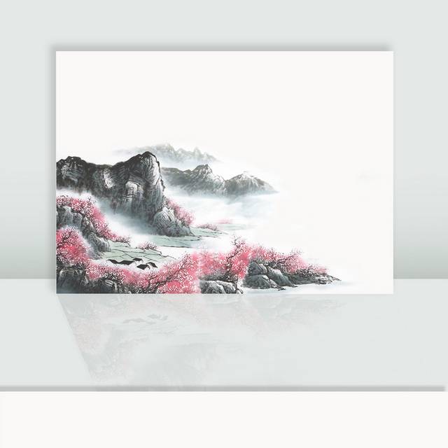 山水画图片背景