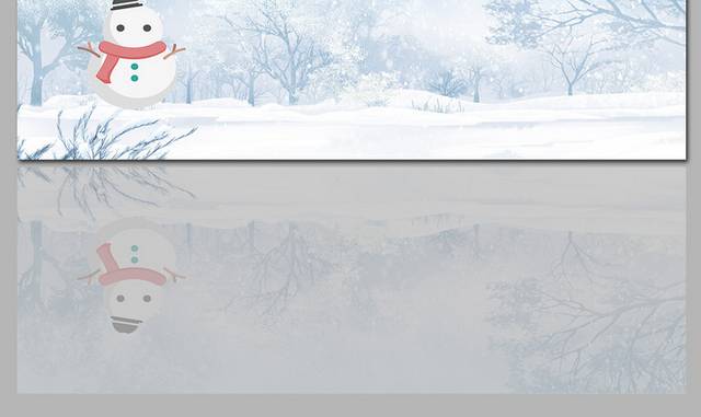 冬日雪人雪景下雪促销banner