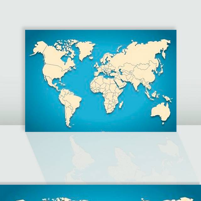米黄色世界地图
