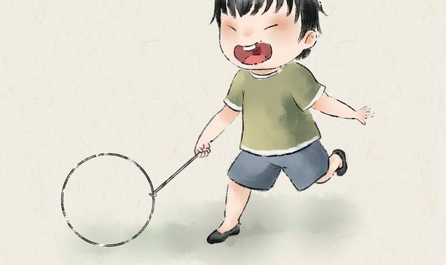 打羽毛球的男孩六一儿童节素材