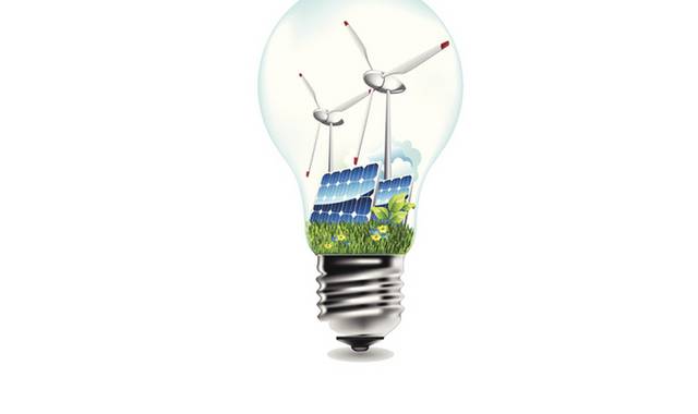 风电新能源节能灯泡素材