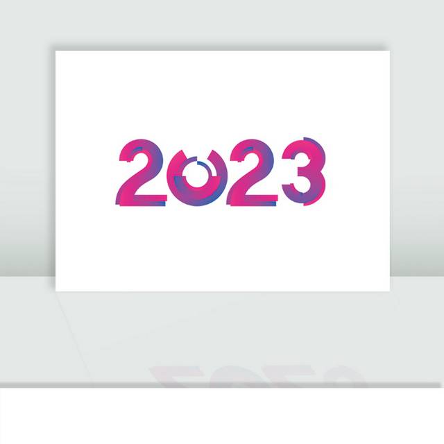 渐变数字2023