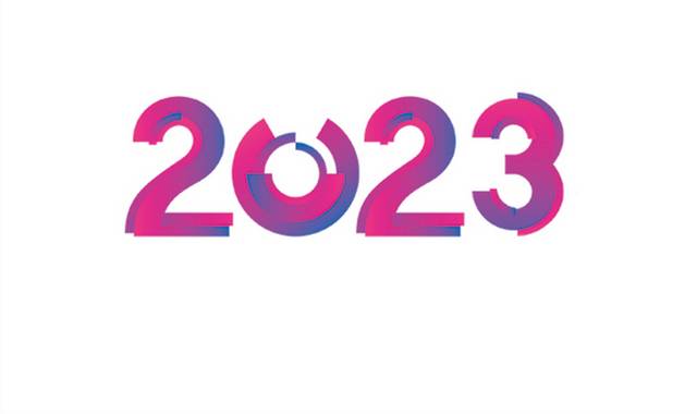 渐变数字2023