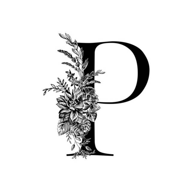 字母P插画