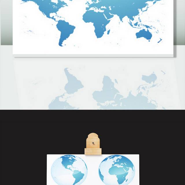 蓝色地球世界地图