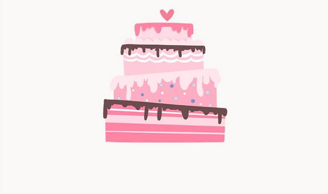 粉色卡通蛋糕