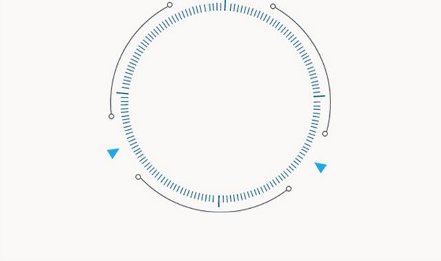 蓝色刻度圆环