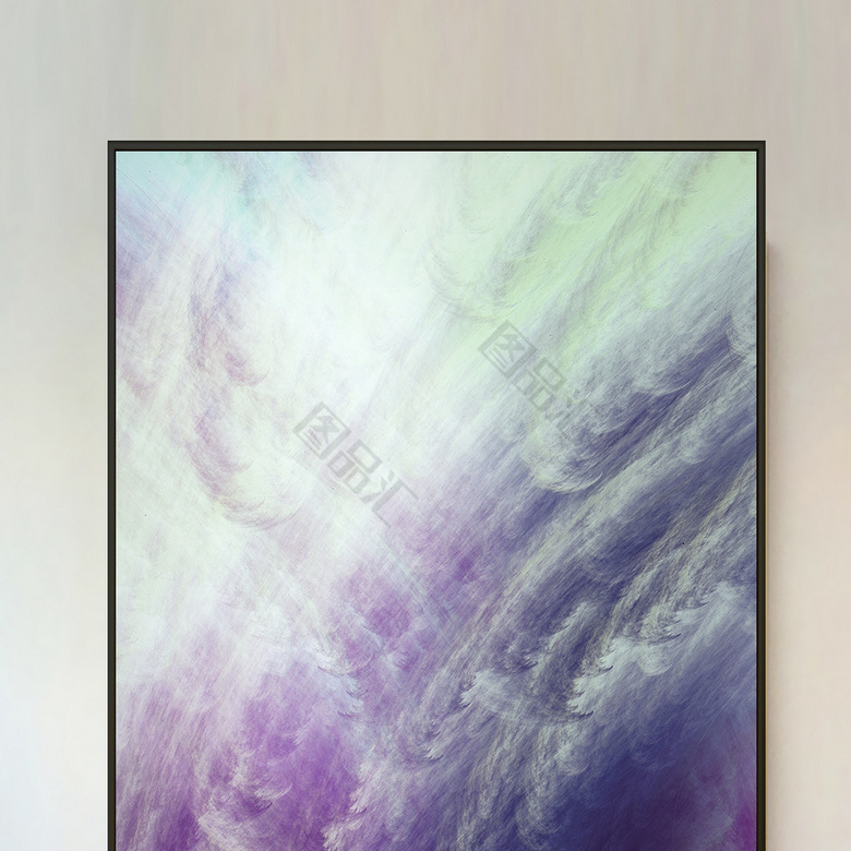 浅紫色小清新抽象装饰画_图品汇