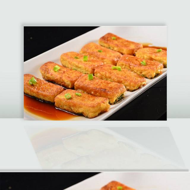养生锅贴豆腐美味图片