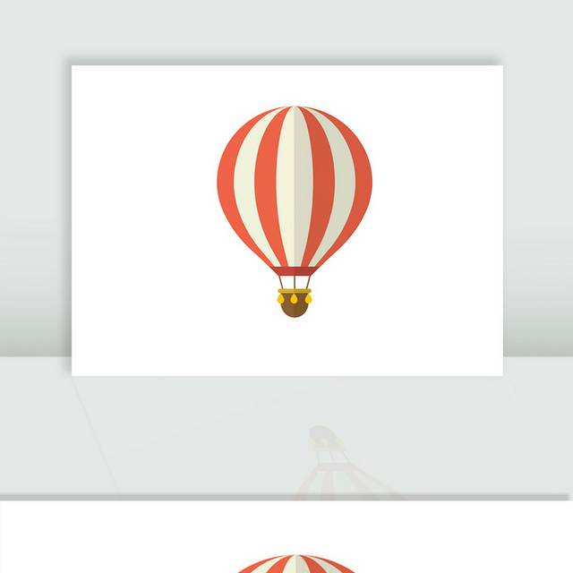 卡通热气球漂浮素材