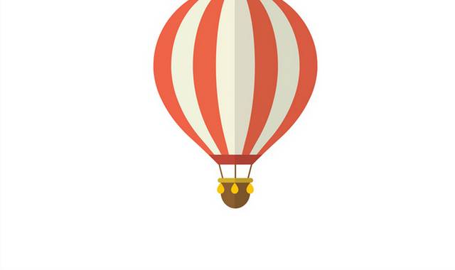 卡通热气球漂浮素材