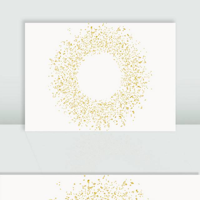 金色圆形发光颗粒粒子