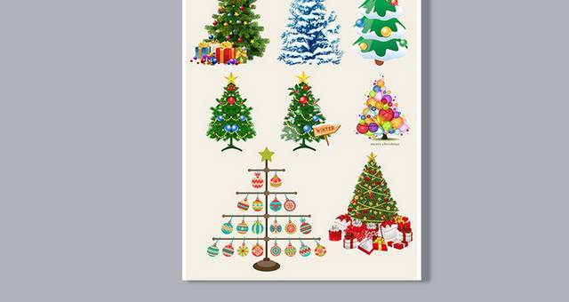 圣诞树装饰元素免费下载