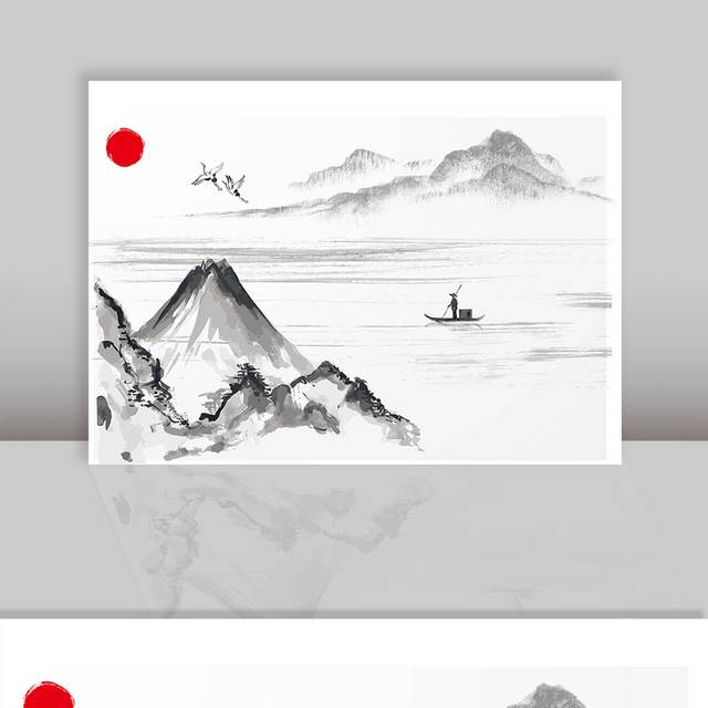 水墨画山水画_图品汇