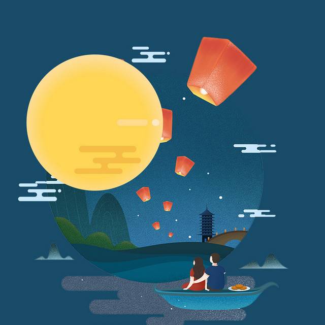 卡通情侣背景