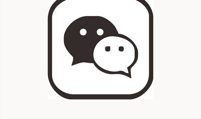 矢量黑白微信logo