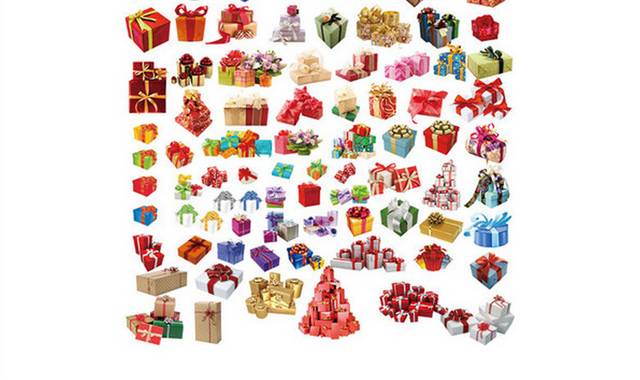 多种礼品盒设计元素合集