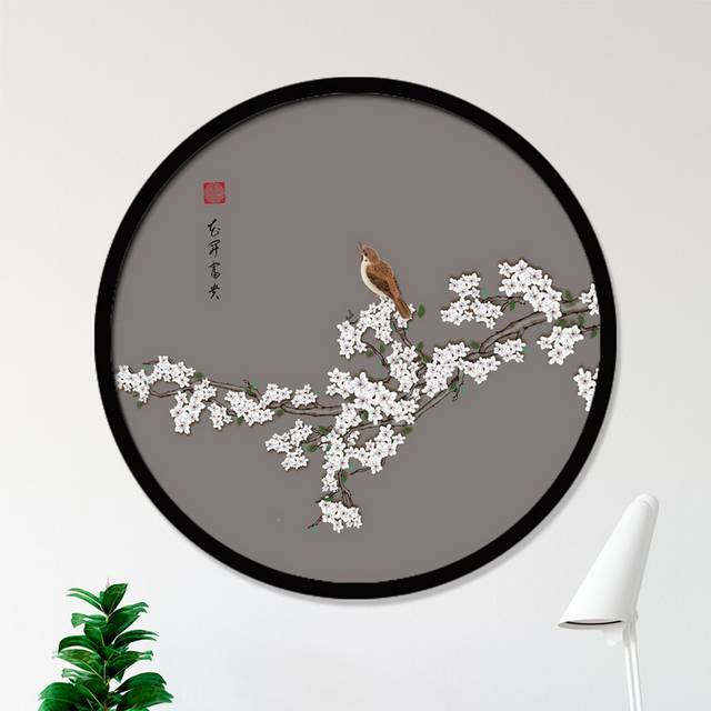 中国风水墨花卉装饰画无框画