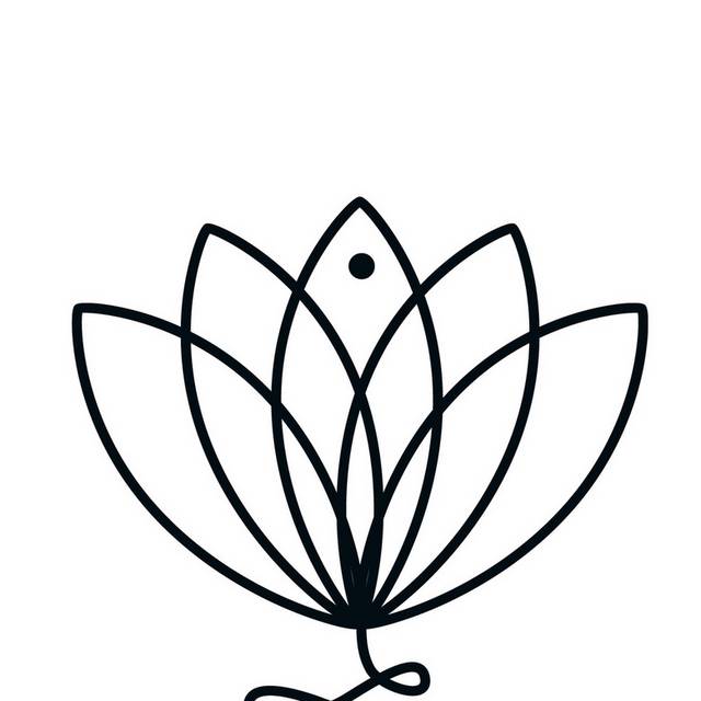 黑白花卉图案