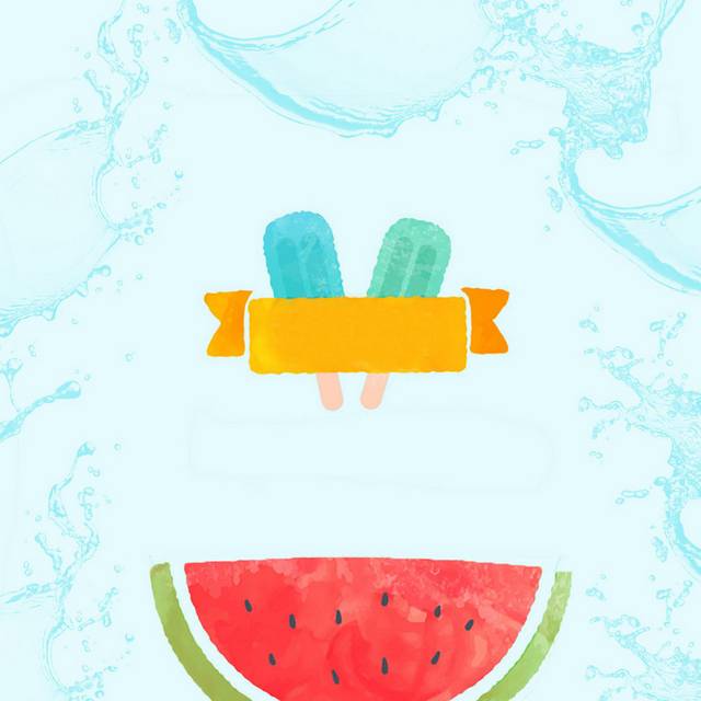 夏季小清新水果冰棍背景