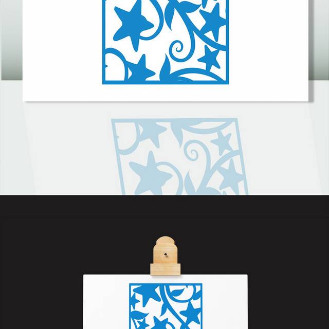 蓝色古典窗花
