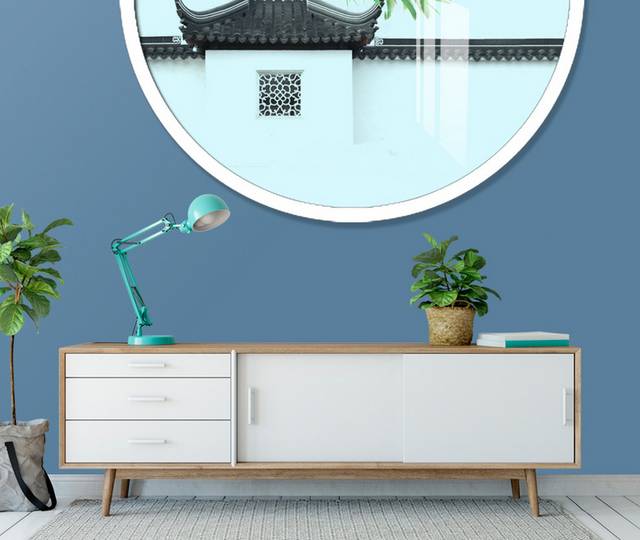 中国风建筑屋檐装饰画挂画