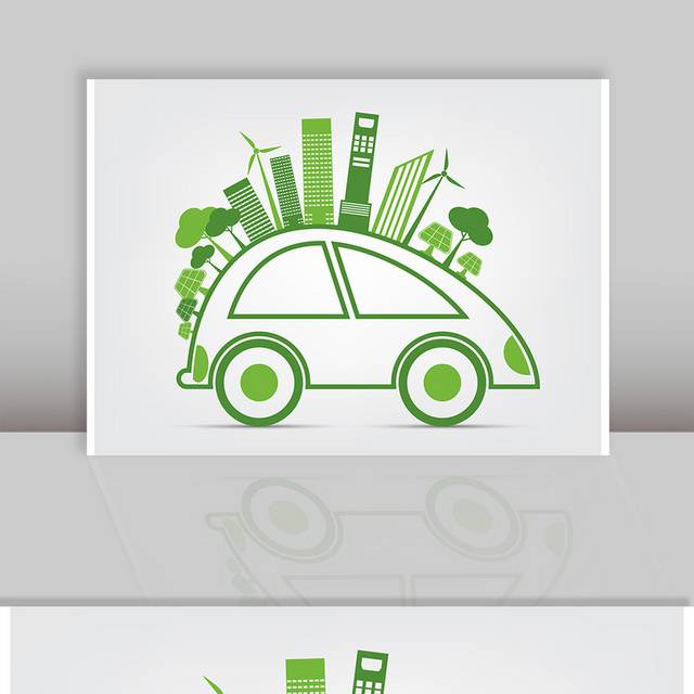 低碳生活环保汽车素材