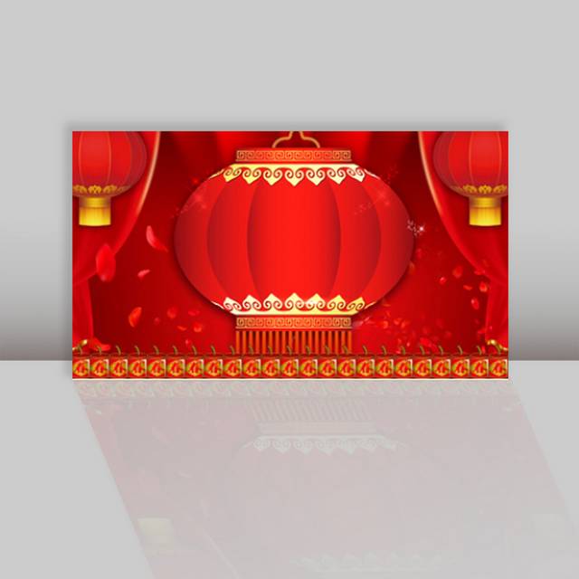 创意红色新年春节节日喜庆背景