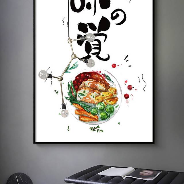 新中式现代艺术餐饮美食装饰画