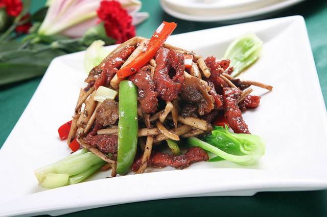 茶树菇炒牛柳图片19